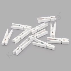 Прищепки деревянные 35 мм (белые) (1)